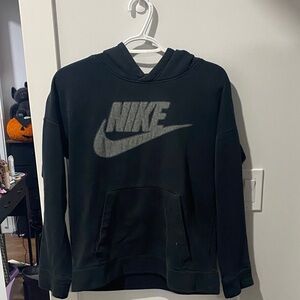 Nike Black and Gray Logo Hoodie